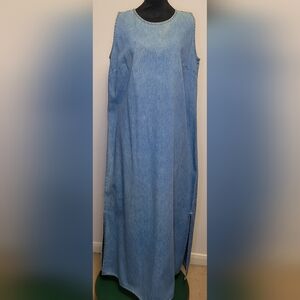 Sleeveless Blue Denim Dress